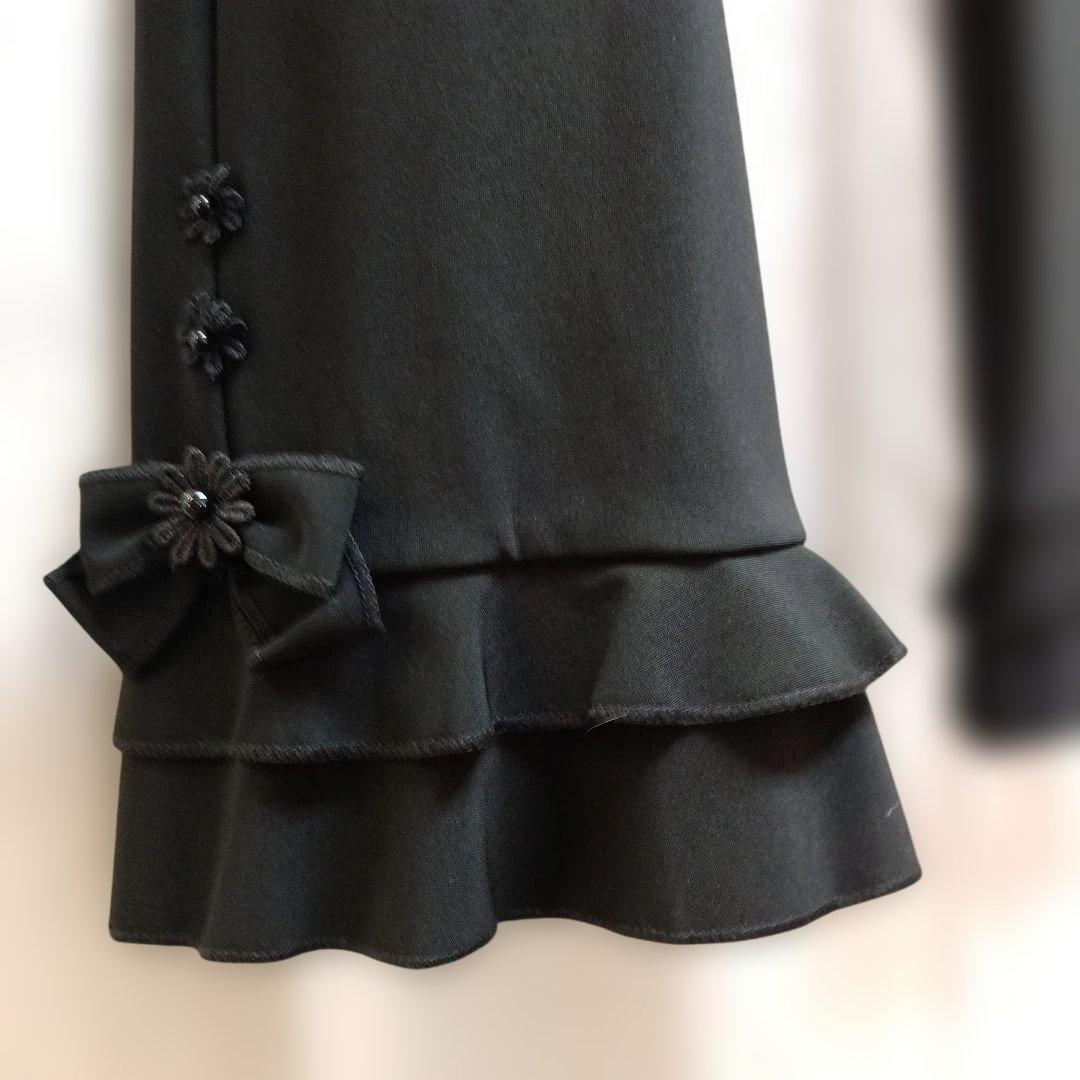 黒サラッとしたフルレングスパンツサイズ42　40
