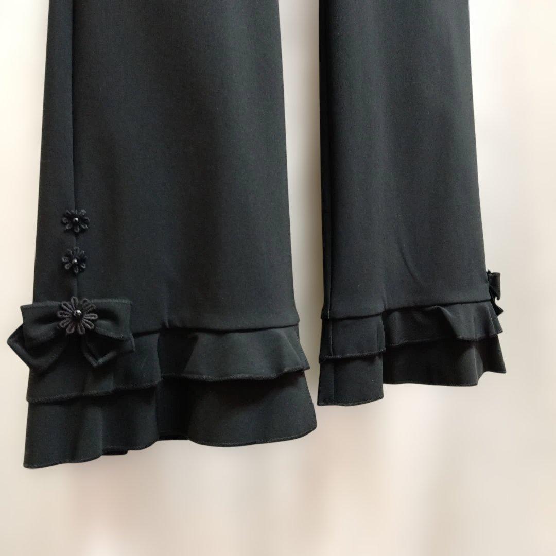 黒サラッとしたフルレングスパンツサイズ42　40