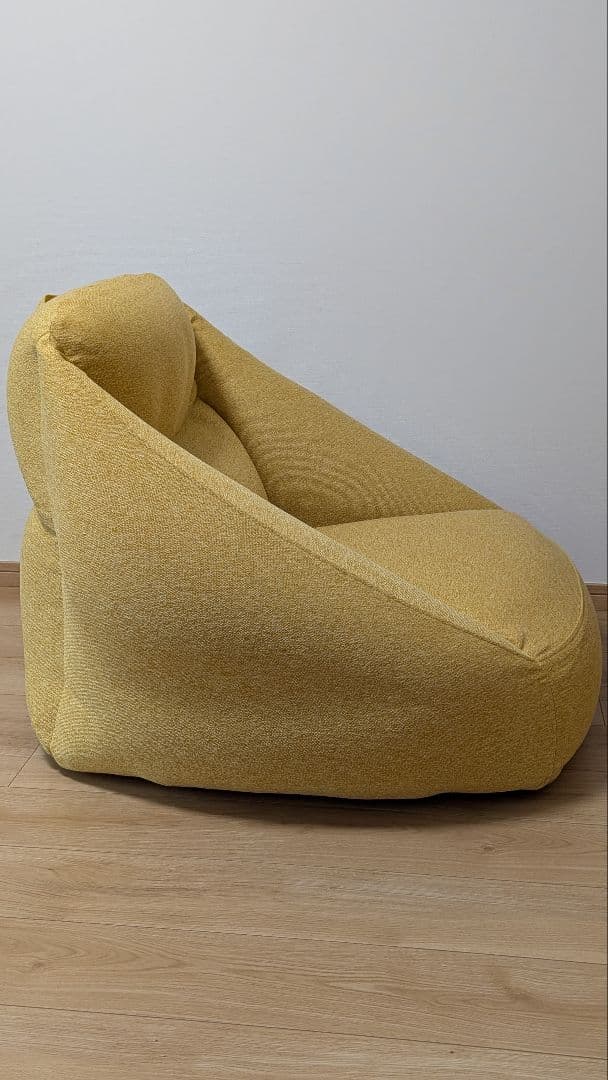 無印良品　空気でできたソファ　イエロー