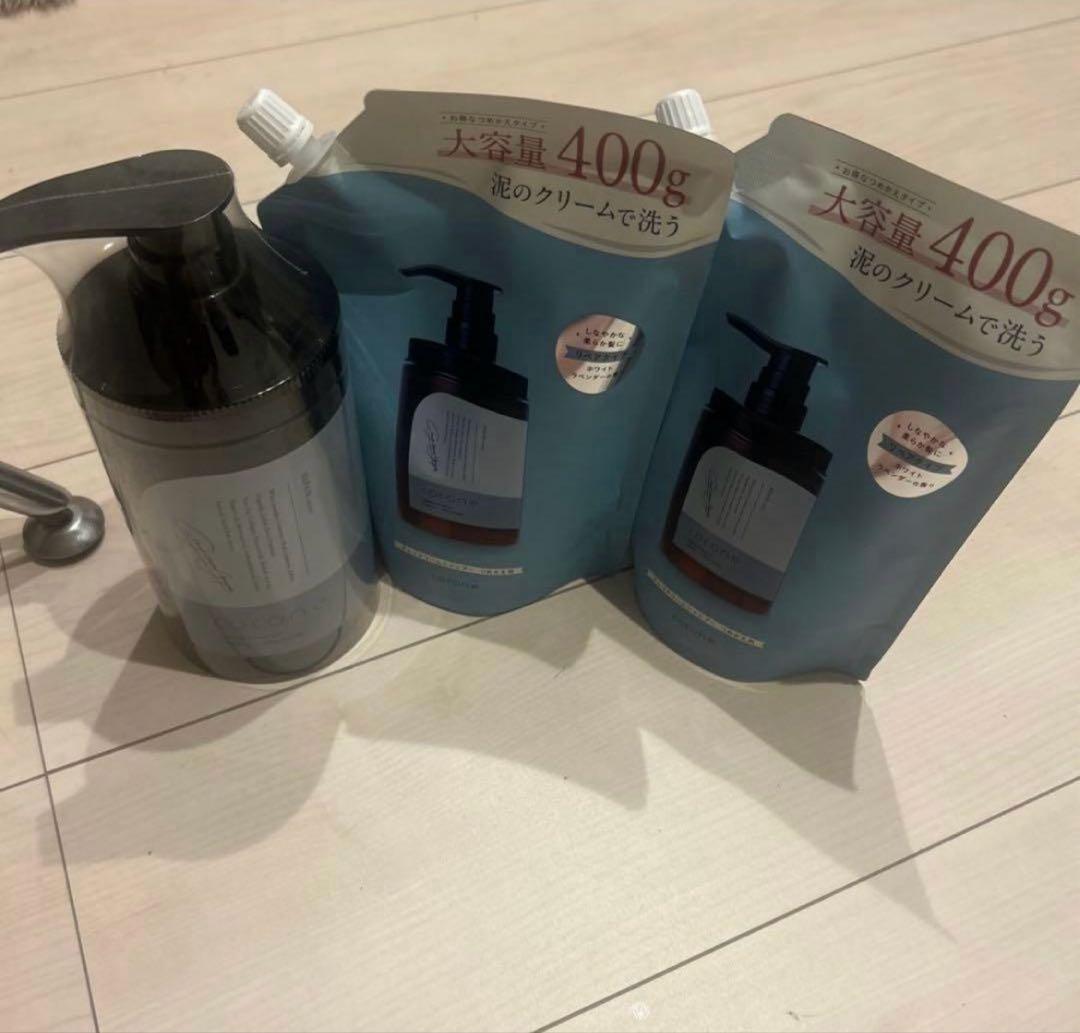 coconeクレイクリームシャンプーリペアボトル＆詰め替え2個セット