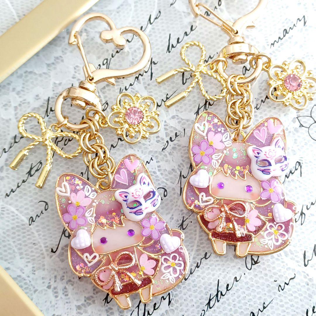 ♡バレンタイン♡アマビエさん① 板チョコ　　他レジンキーホルダー計6点