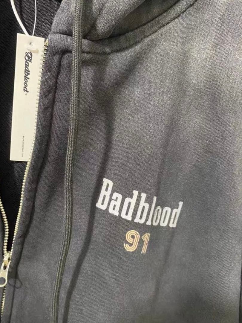 badblood グレー ジャケットパーカー 男女兼用 M