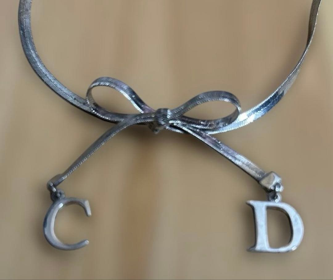 クリスチャンディオール リボンチョーカー ネックレス