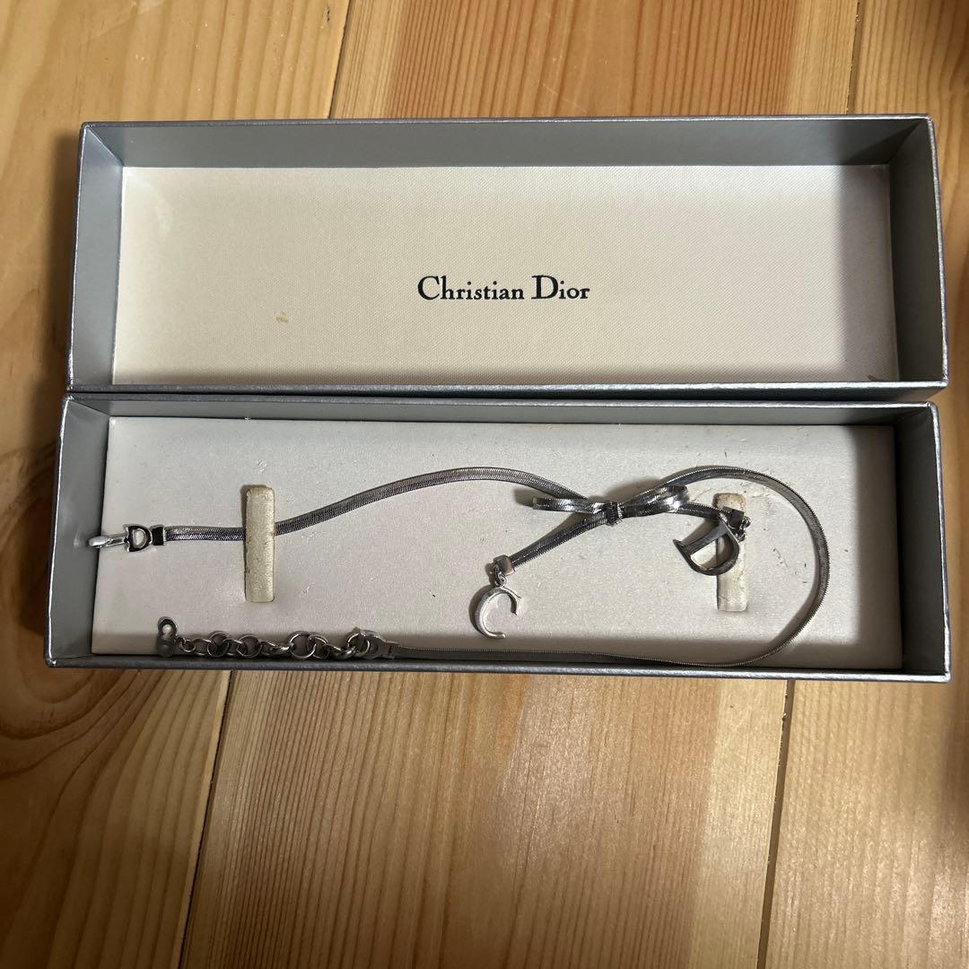 クリスチャンディオール リボンチョーカー ネックレス