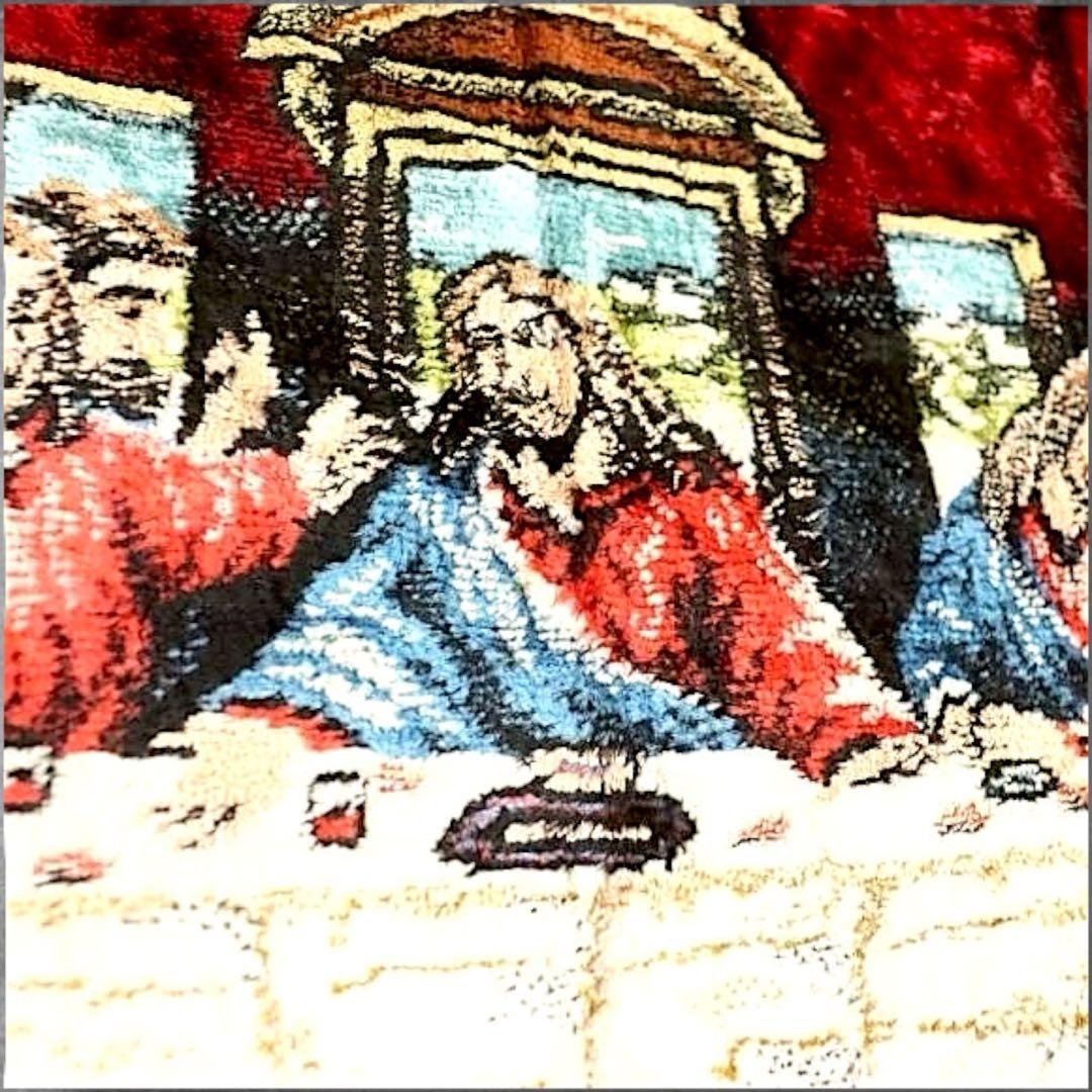 BPQE アート ラグ タペストリー 古着 最後の晩餐 キリスト 絵画 芸術