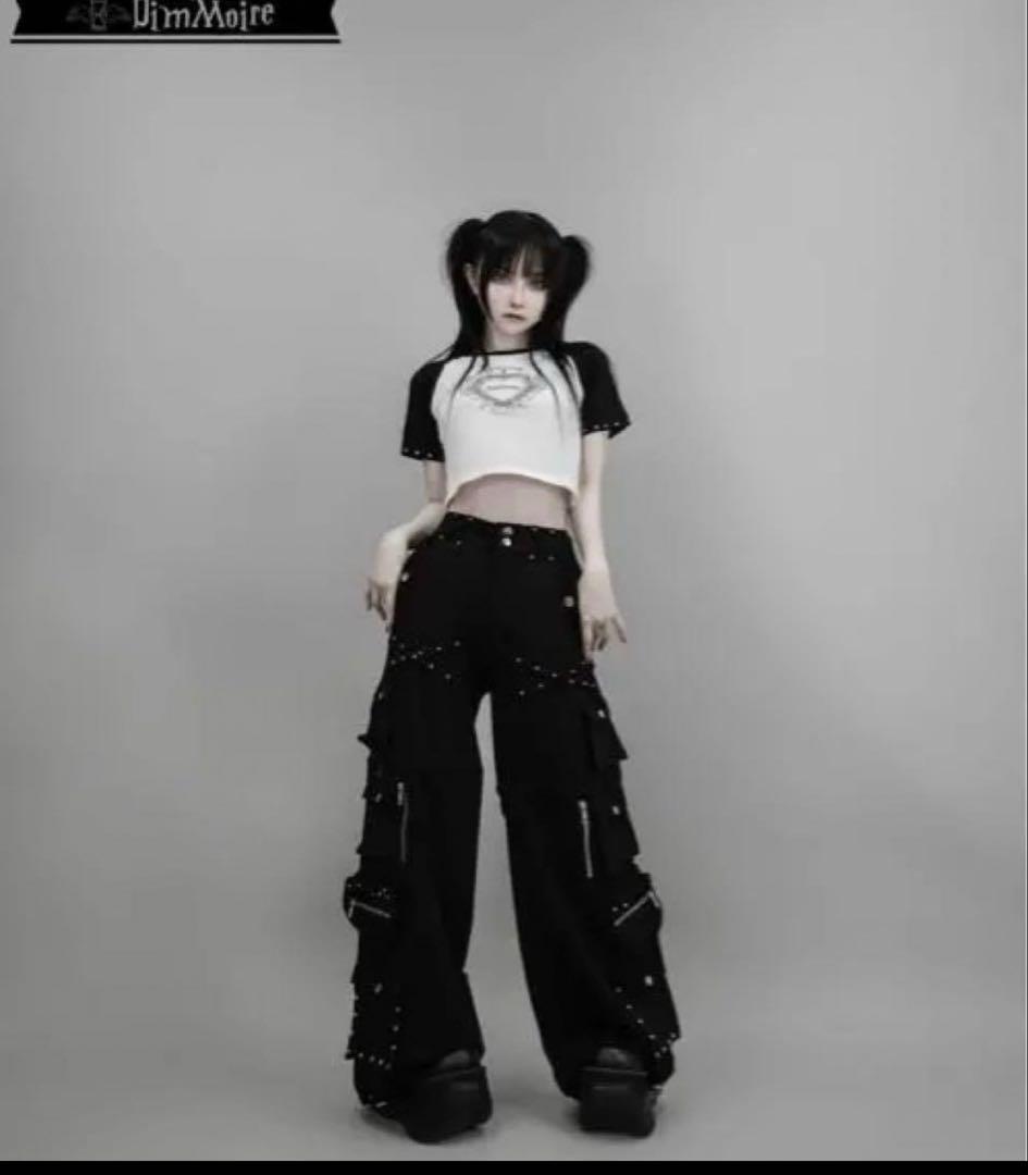 DimMoire スタッズカーゴパンツ 黒 ブラック