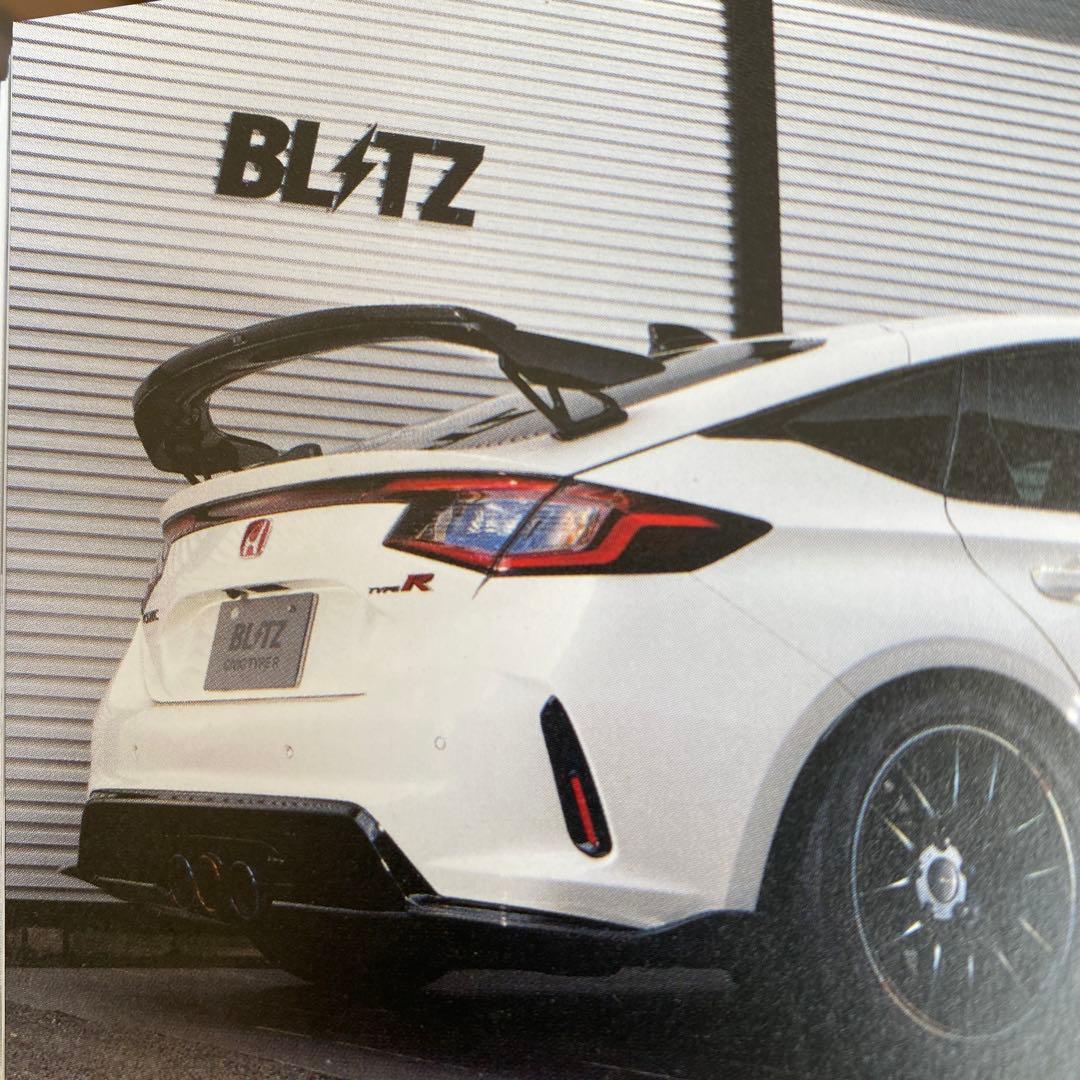 シビックタイプR FL5 BLITZリアガーニースポイラー+純正リアスポイラー