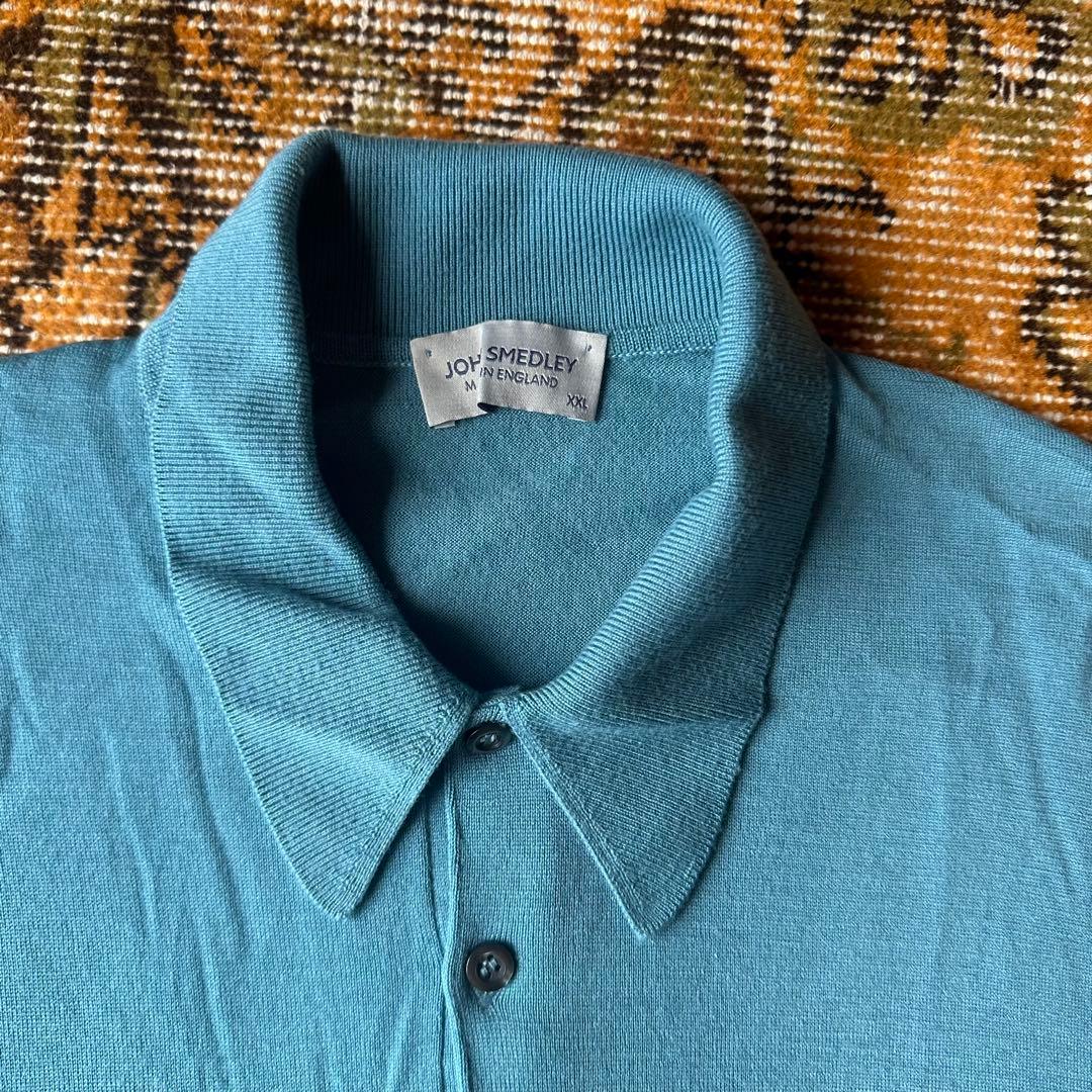 JOHN SMEDLEY ジョンスメドレー DORSET長袖ニットポロ XXL