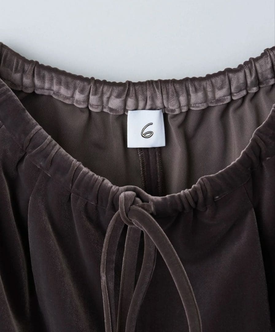 【トンさま専用】＜6(ROKU)＞ベロア３ライン パンツ