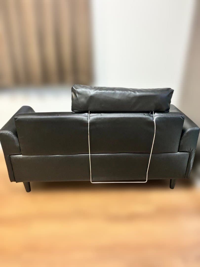 IKEYA ソファ 2人掛け ブラック