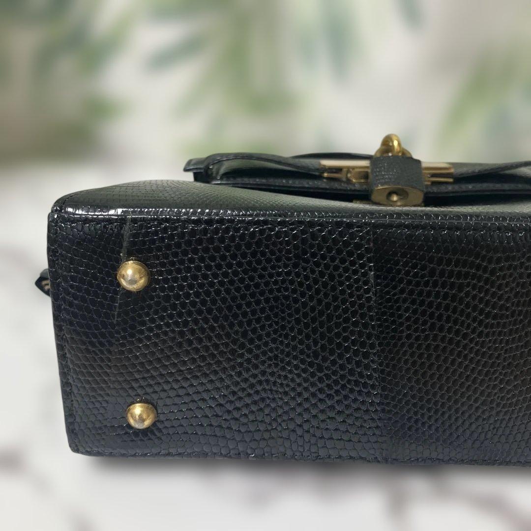 creazione ハンドバッグ 革製 リザード 南京錠・鍵付き クレアツォーネ