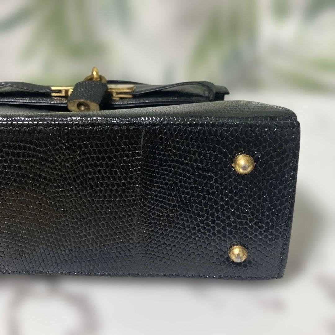 creazione ハンドバッグ 革製 リザード 南京錠・鍵付き クレアツォーネ