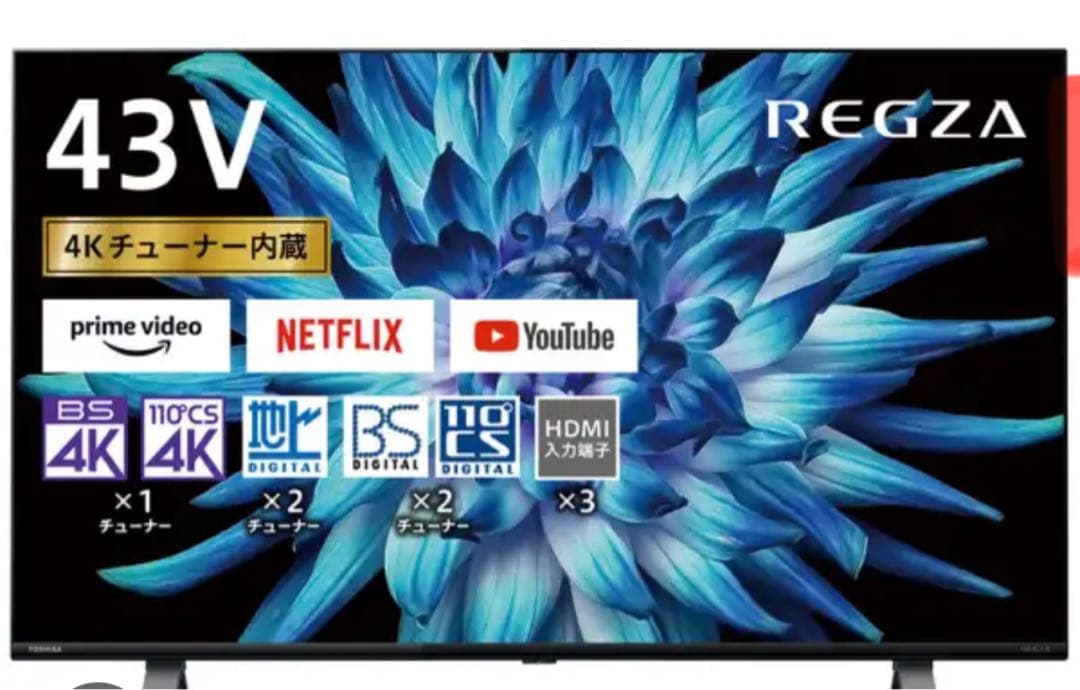 REGZA 43V 4K 43C350X 本体