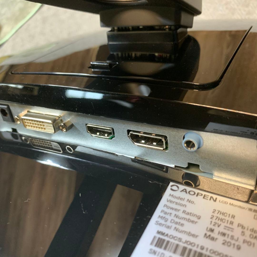 J423\" AOPEN 27HC1R 27インチ 1800R 曲線 フルHD