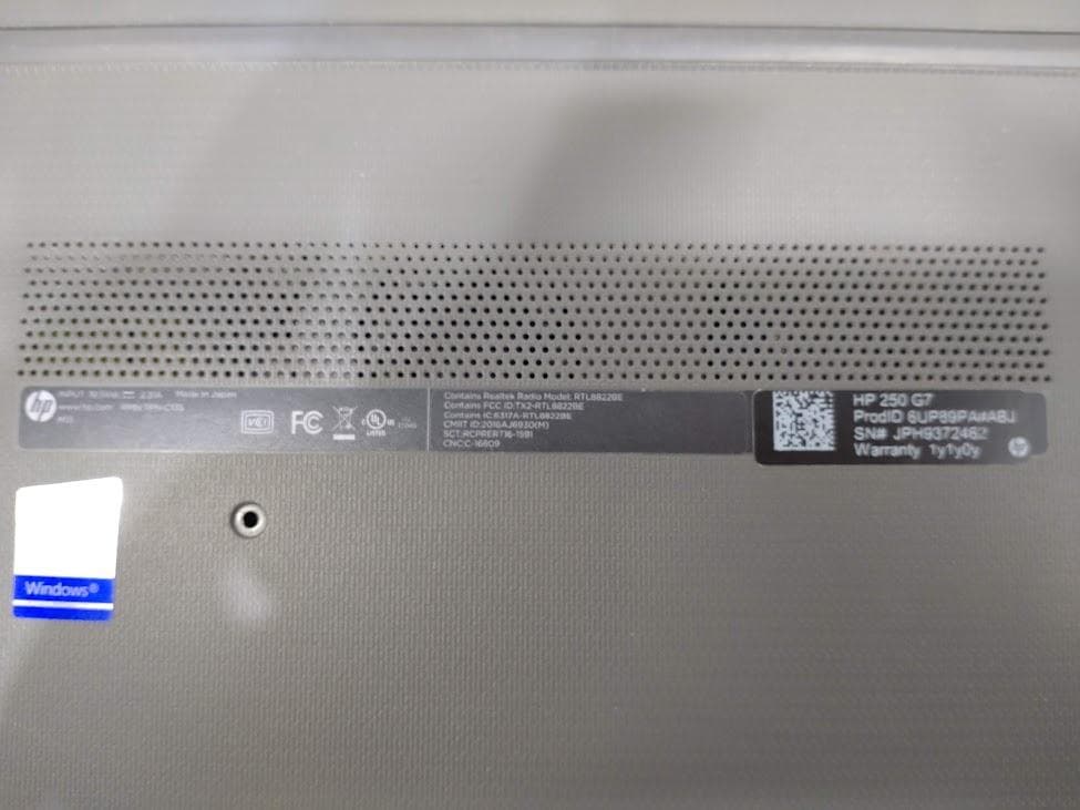 Windowsノート本体 HP core i5 FHD SSD 256GB RAM8GB office