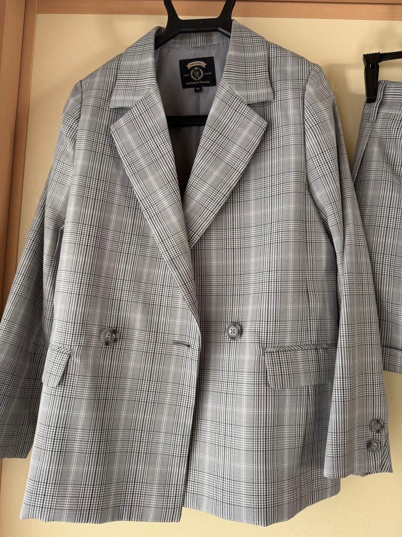 Lovetoxic卒服 チェック柄ブレザーショートパンツ シャツ ネクタイセット