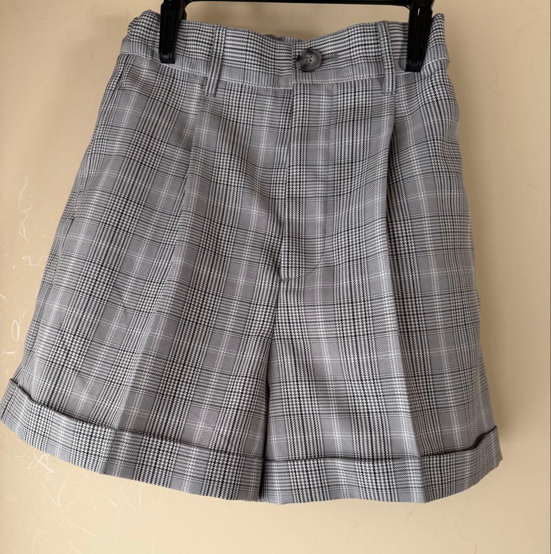 Lovetoxic卒服 チェック柄ブレザーショートパンツ シャツ ネクタイセット