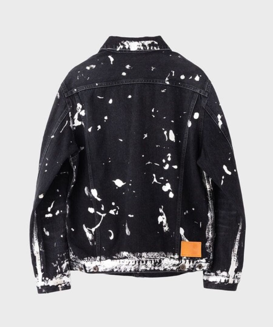 KHOKI silver painted jacket デニム ジャケット