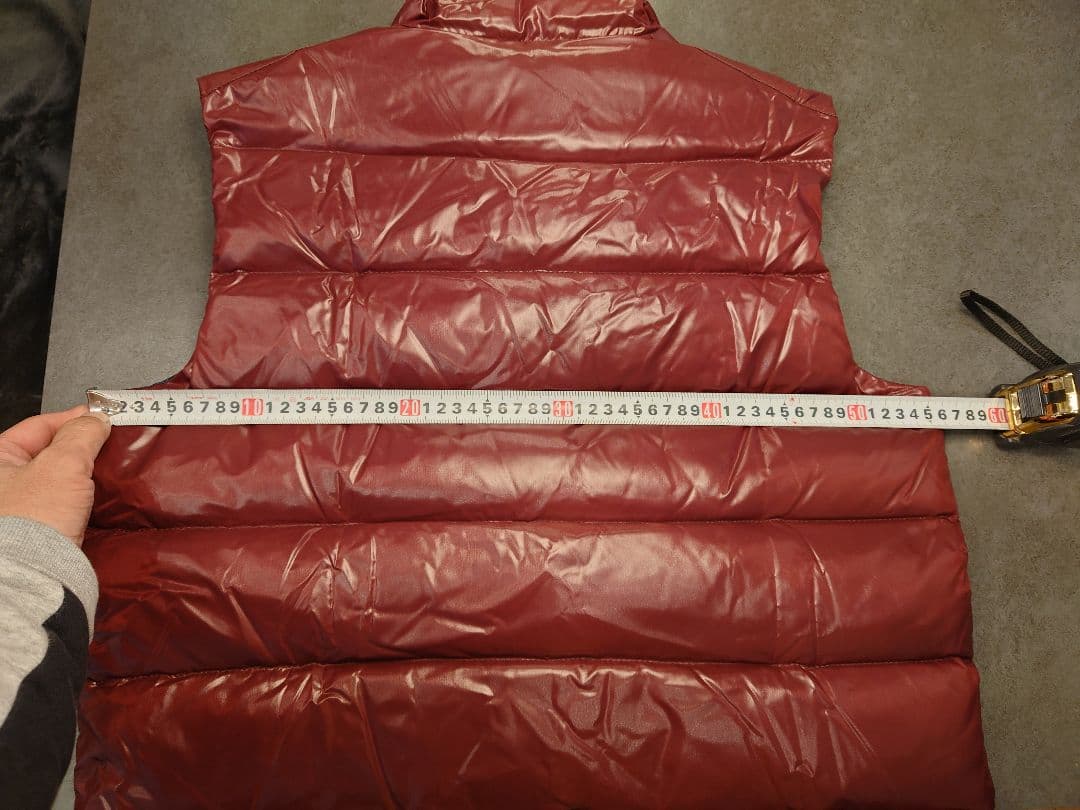 モンクレール　ダウンベスト　ジレ　ワインレッド　ボルドー　サイズ3　2