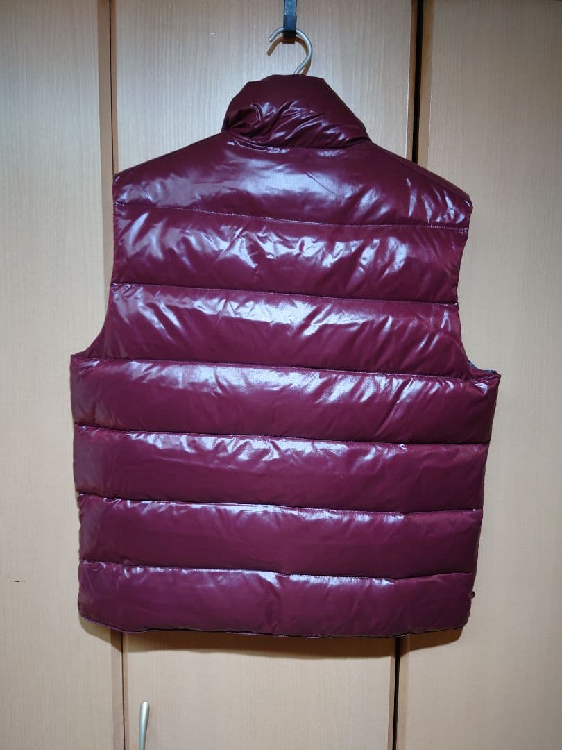 モンクレール　ダウンベスト　ジレ　ワインレッド　ボルドー　サイズ3　2