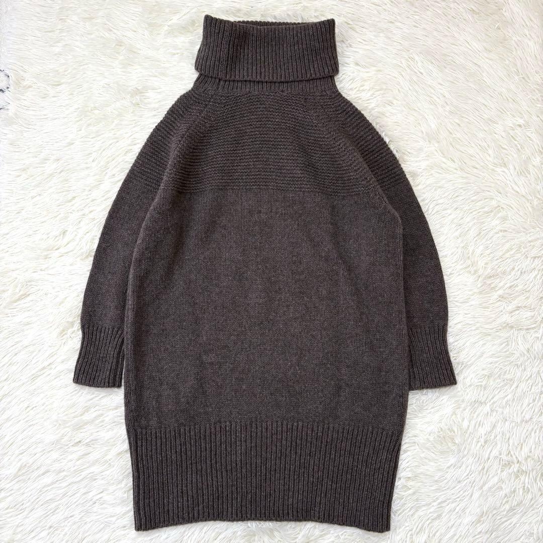 美品　TICCA ウール100％　ニットワンピース タートルネック　ティッカ