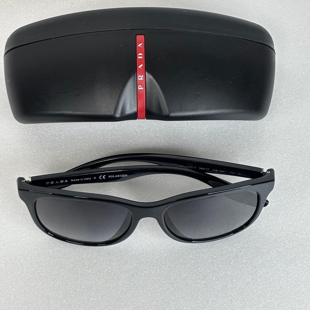 プラダ スポーツ ウェリントン サングラス アイウェア ブランド ロゴ ブラック
