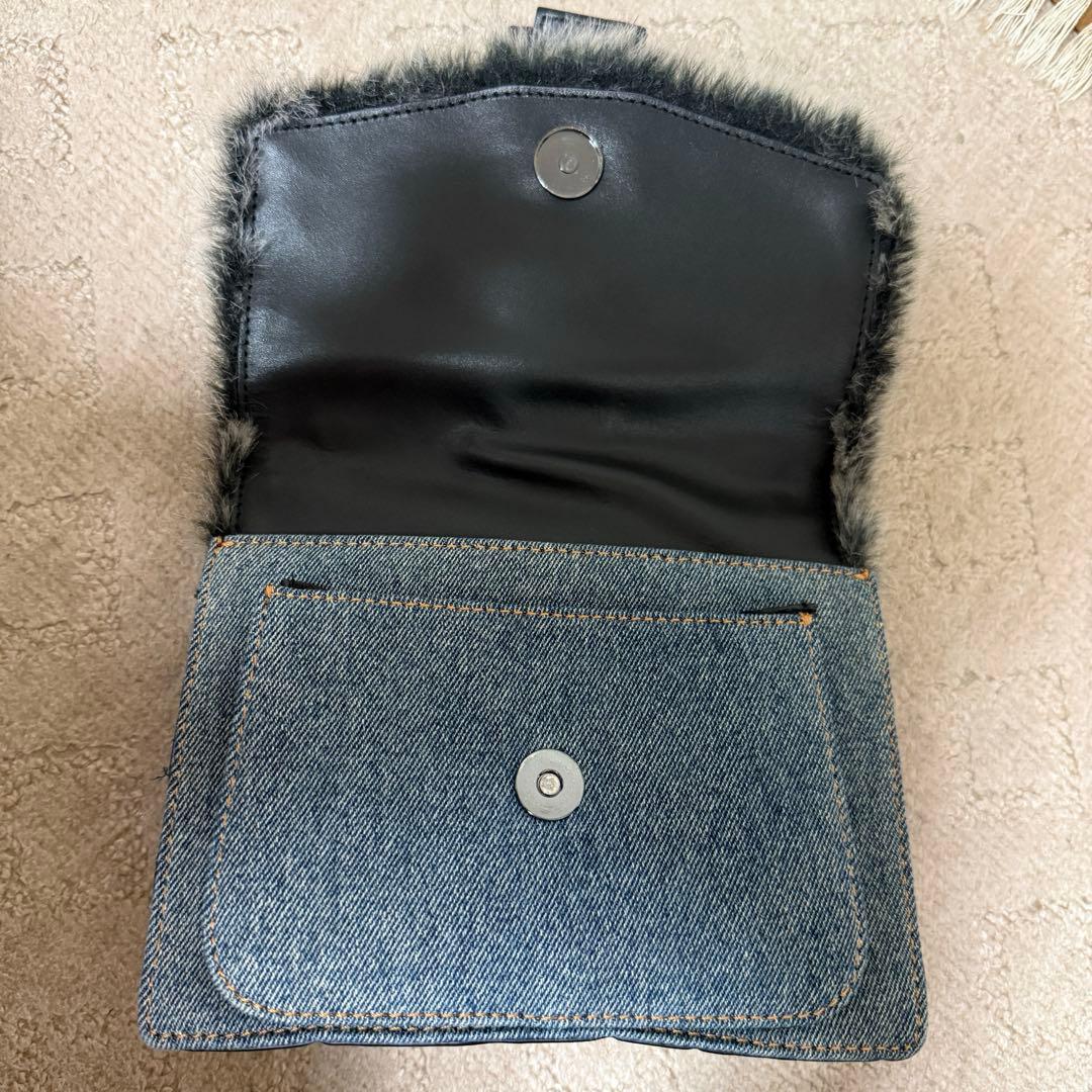 【DIESEL/ディーゼル】デニムファーショルダーバッグハンドバック