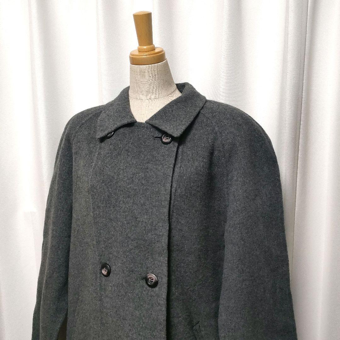 希少 Burberrys バーバリー カシミヤ ウール ダブルフェイスコート