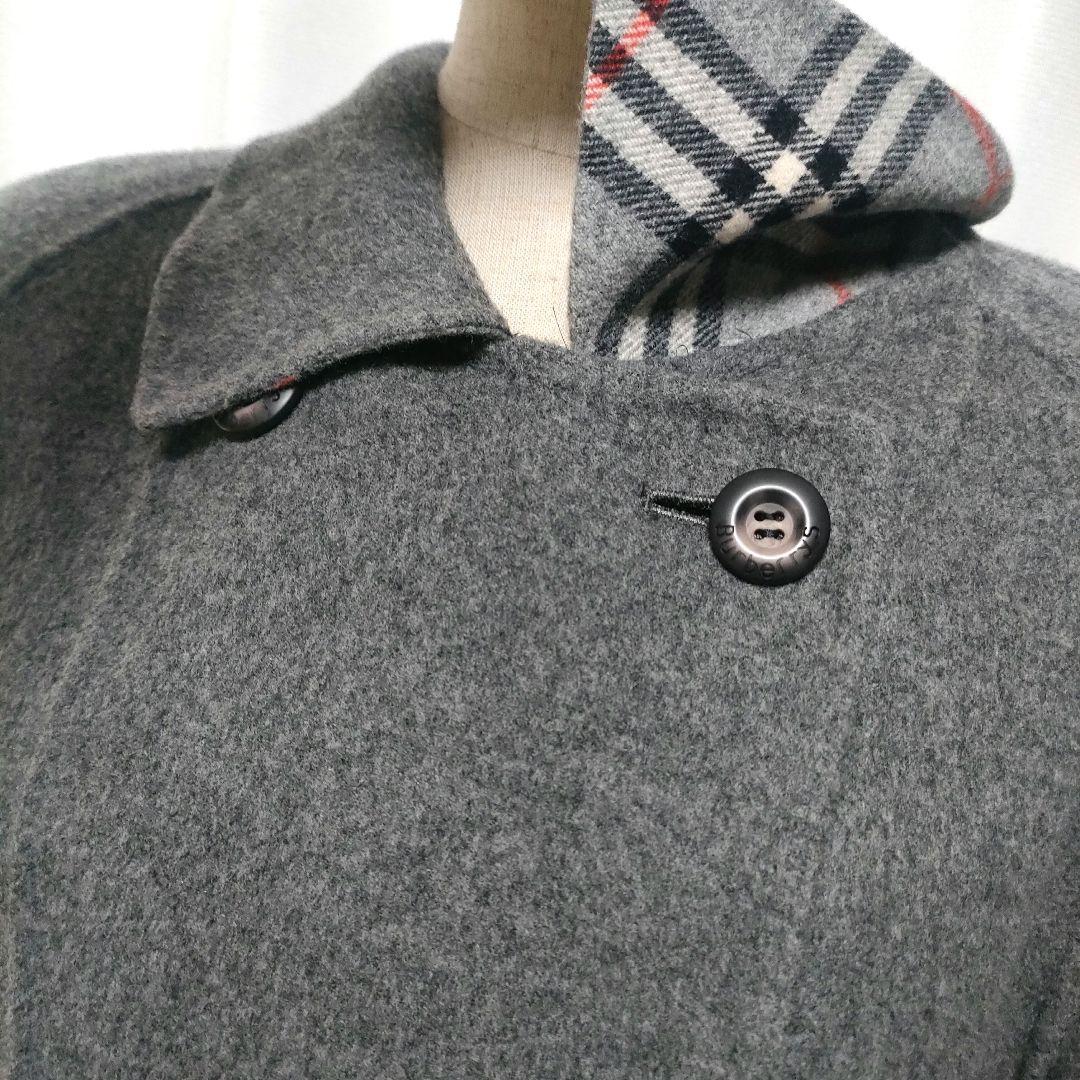希少 Burberrys バーバリー カシミヤ ウール ダブルフェイスコート