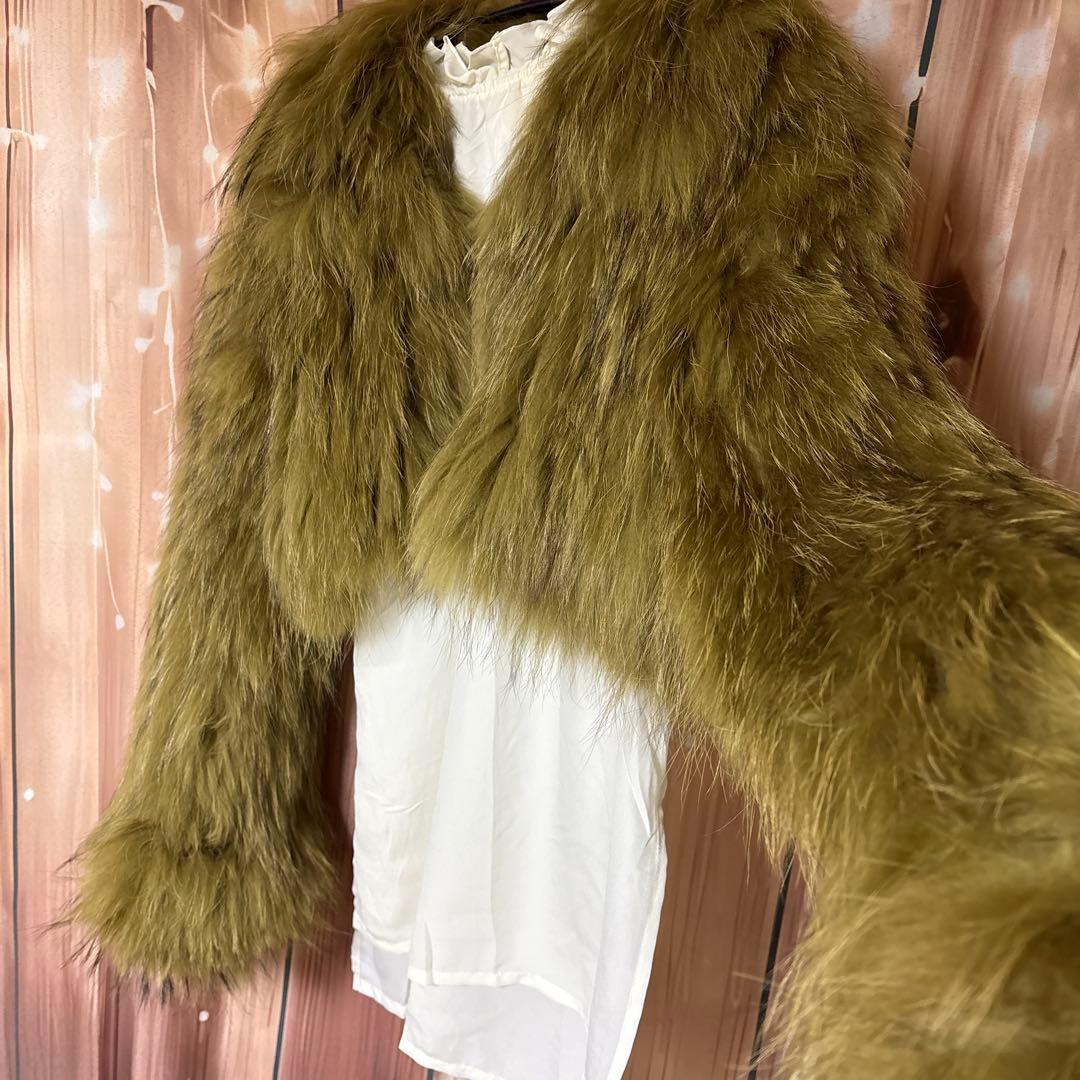 なおこ アッシュ&ダイヤモンド ラクーン ファー コート ジャケット