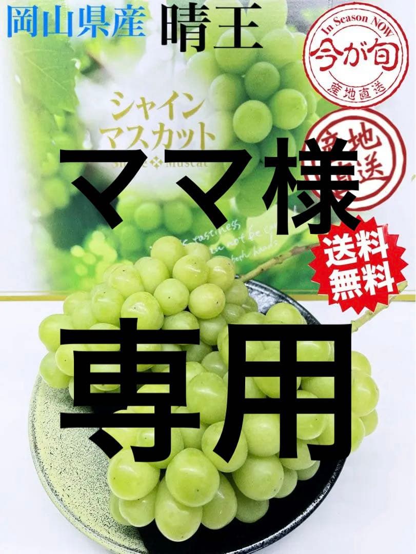 ママ4房入2箱岡山県産種なしシャインマスカット4kg