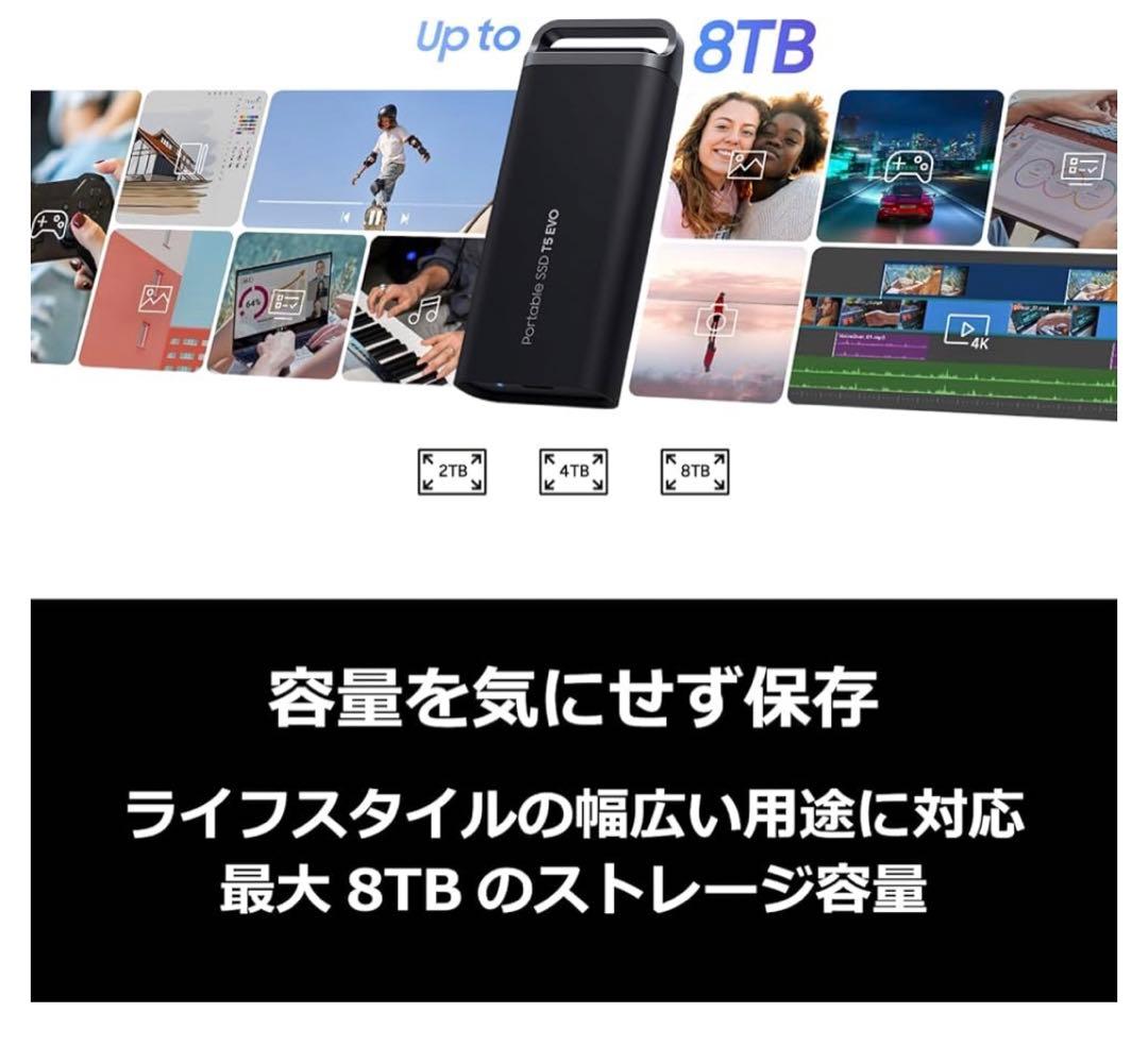 【新品未使用】Samsung Portable SSD T5 EVO 8TB