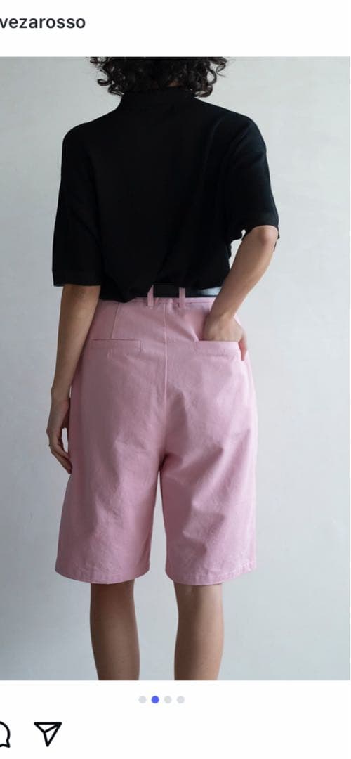 caveza rosso カベサロッソ　センターシームハーフパンツ