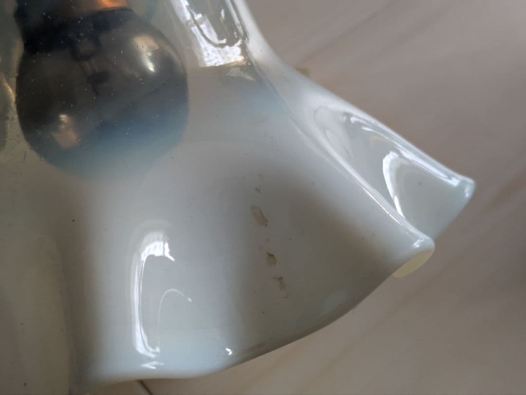 イギリス ヴァセリンガラス アンティーク シェード ガラス 照明