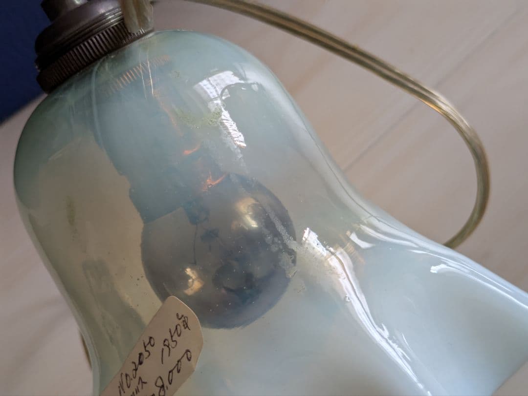 イギリス ヴァセリンガラス アンティーク シェード ガラス 照明