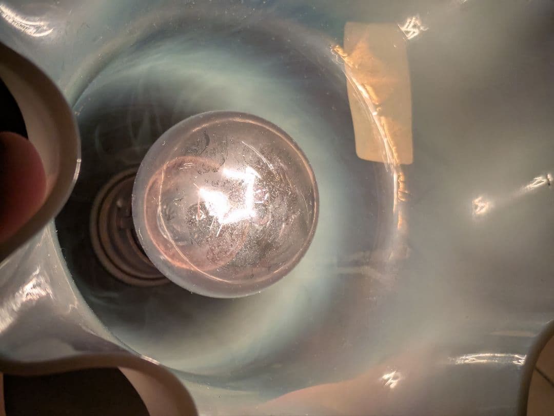 イギリス ヴァセリンガラス アンティーク シェード ガラス 照明