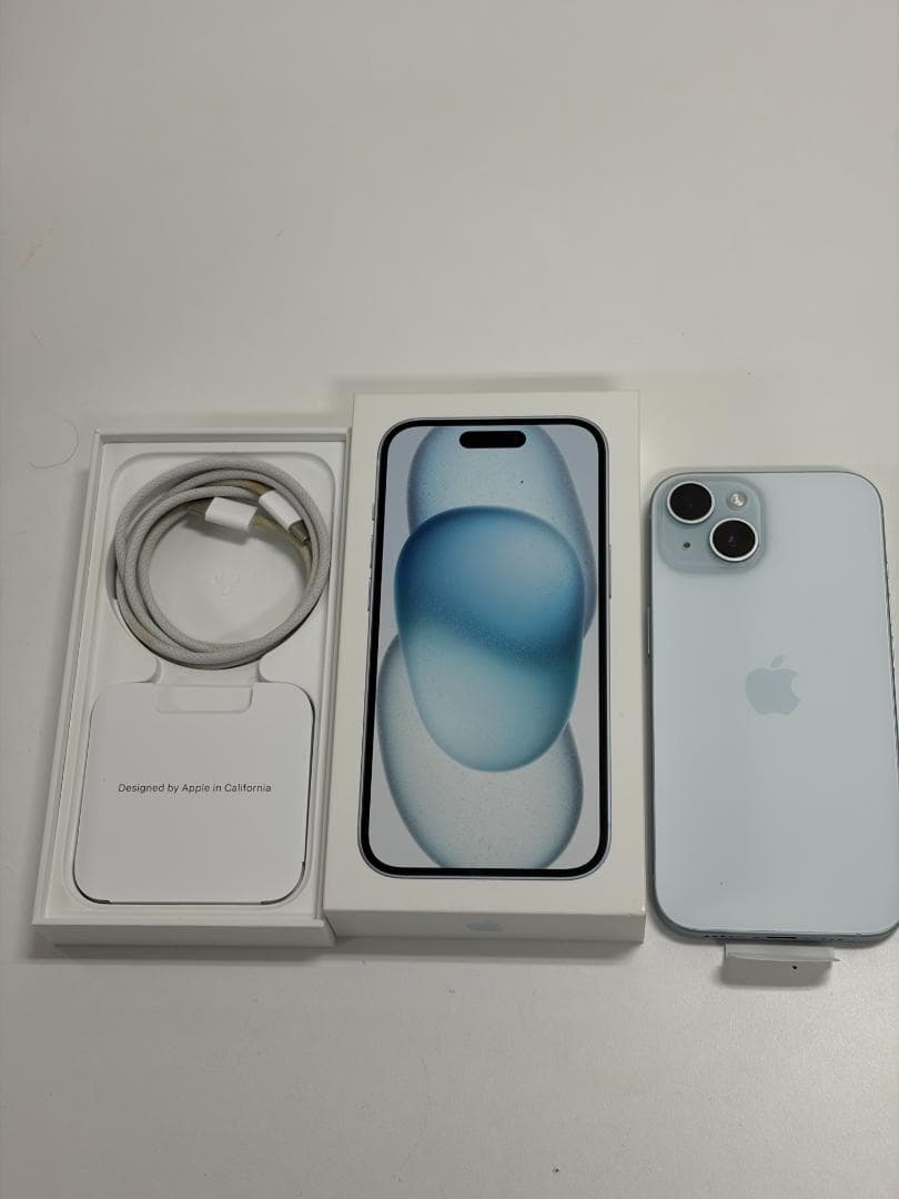 【底値】【極美品】iPhone15 128GB ブルー ★即日配送★箱付属品付