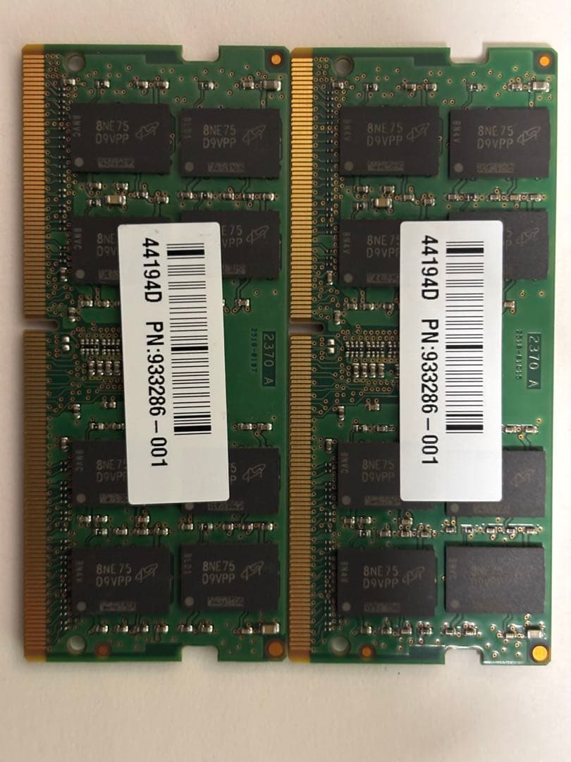 DDR4-2666Vメモリ 32GB (2x16GB) 管理番号003