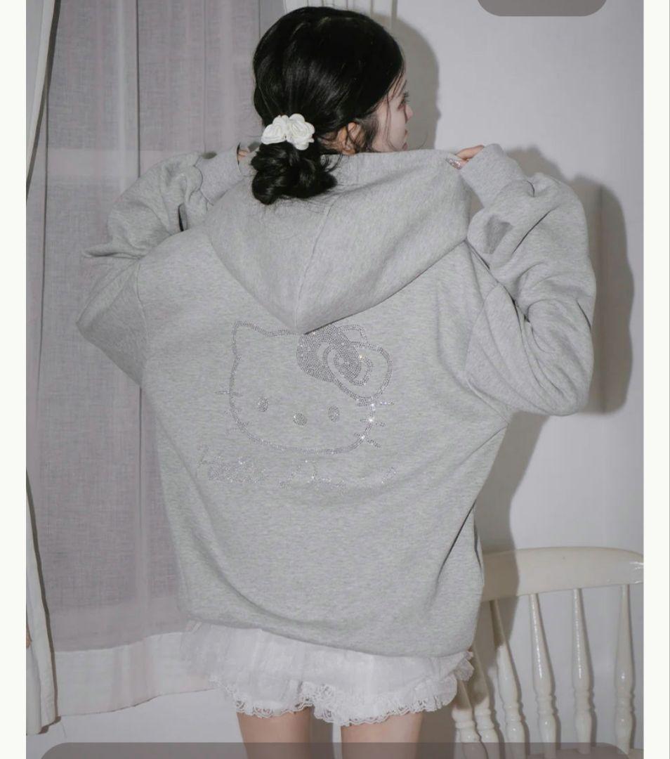 ダーリッチ Hello Darich　ジップアップフーディ GRY　パーカー