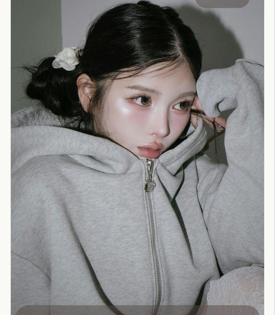 ダーリッチ Hello Darich　ジップアップフーディ GRY　パーカー