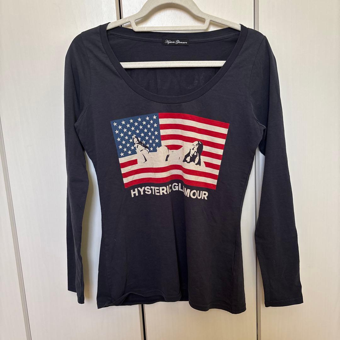 HYSTERIC GLAMOUR 長袖Tシャツ アメリカ国旗デザイン