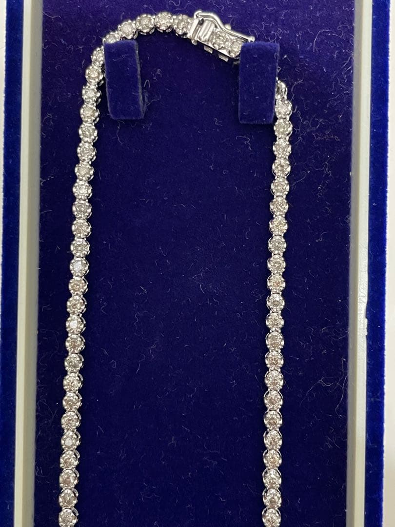 天然ダイヤモンド　5カラット　テニスネックレス