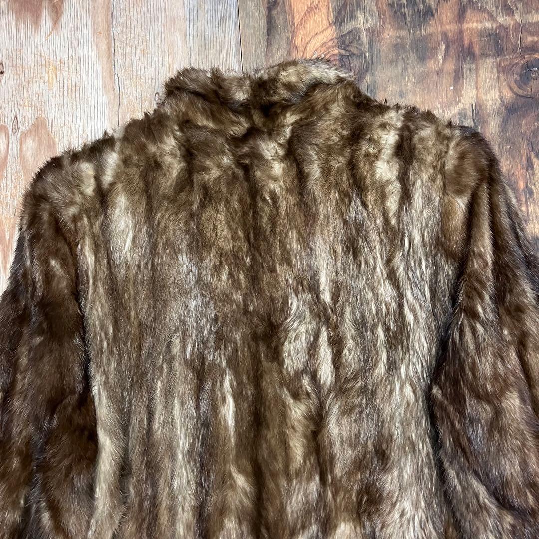 SAGA MINK ファーコート デミバフミンク 銀タグ リアルファー 13号