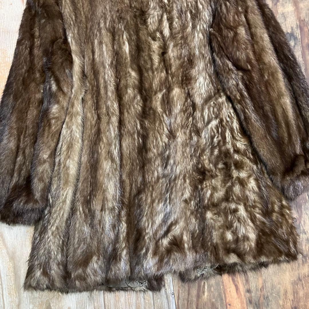 SAGA MINK ファーコート デミバフミンク 銀タグ リアルファー 13号