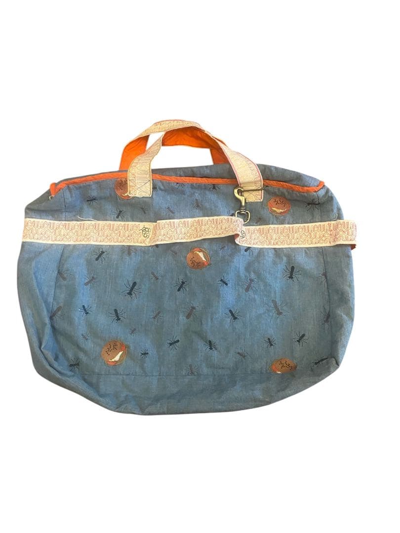 ULOCO 刺繍デザイン ボストンバッグ 2泊3日用