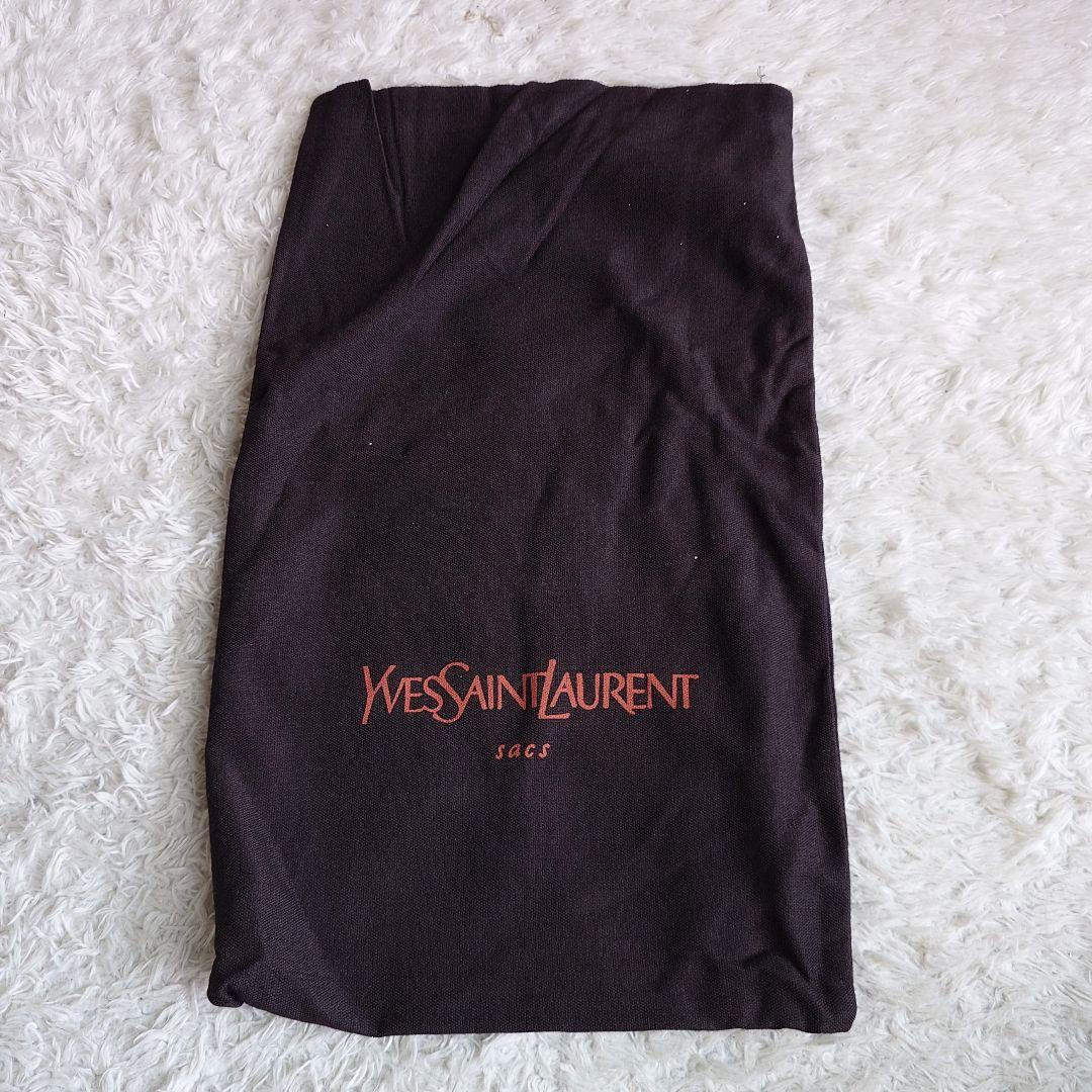 イヴサンローラン クラッチバッグ カサンドラ レザー ブラック レディース ロゴ