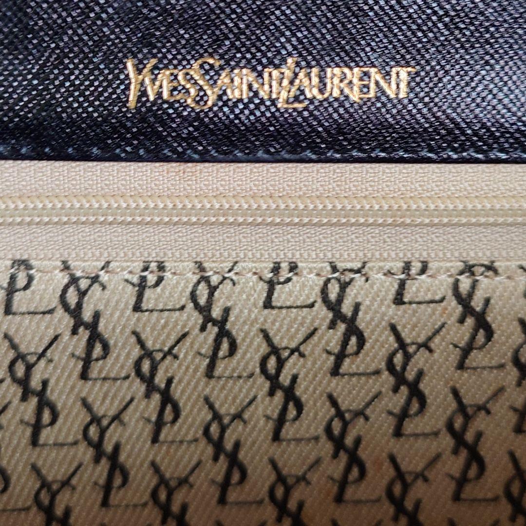 イヴサンローラン クラッチバッグ カサンドラ レザー ブラック レディース ロゴ