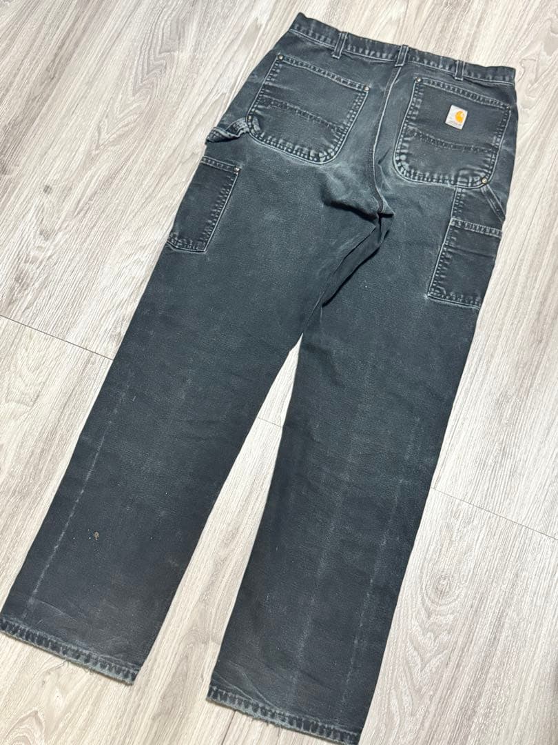 鬼フェード carhartt ダブルニーペインターパンツ BLK ブラック　33