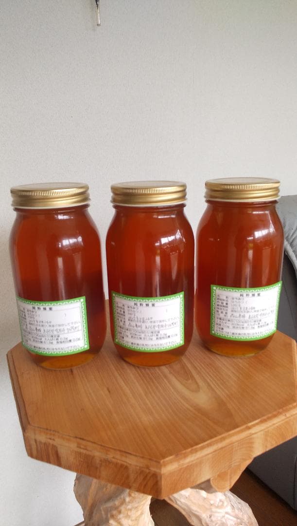 日本ミツバチ蜂蜜百花蜜　1000ｇ3本