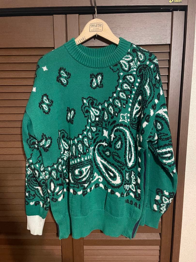 山*田様 キムタク着用　sacai ペイズリーニット
